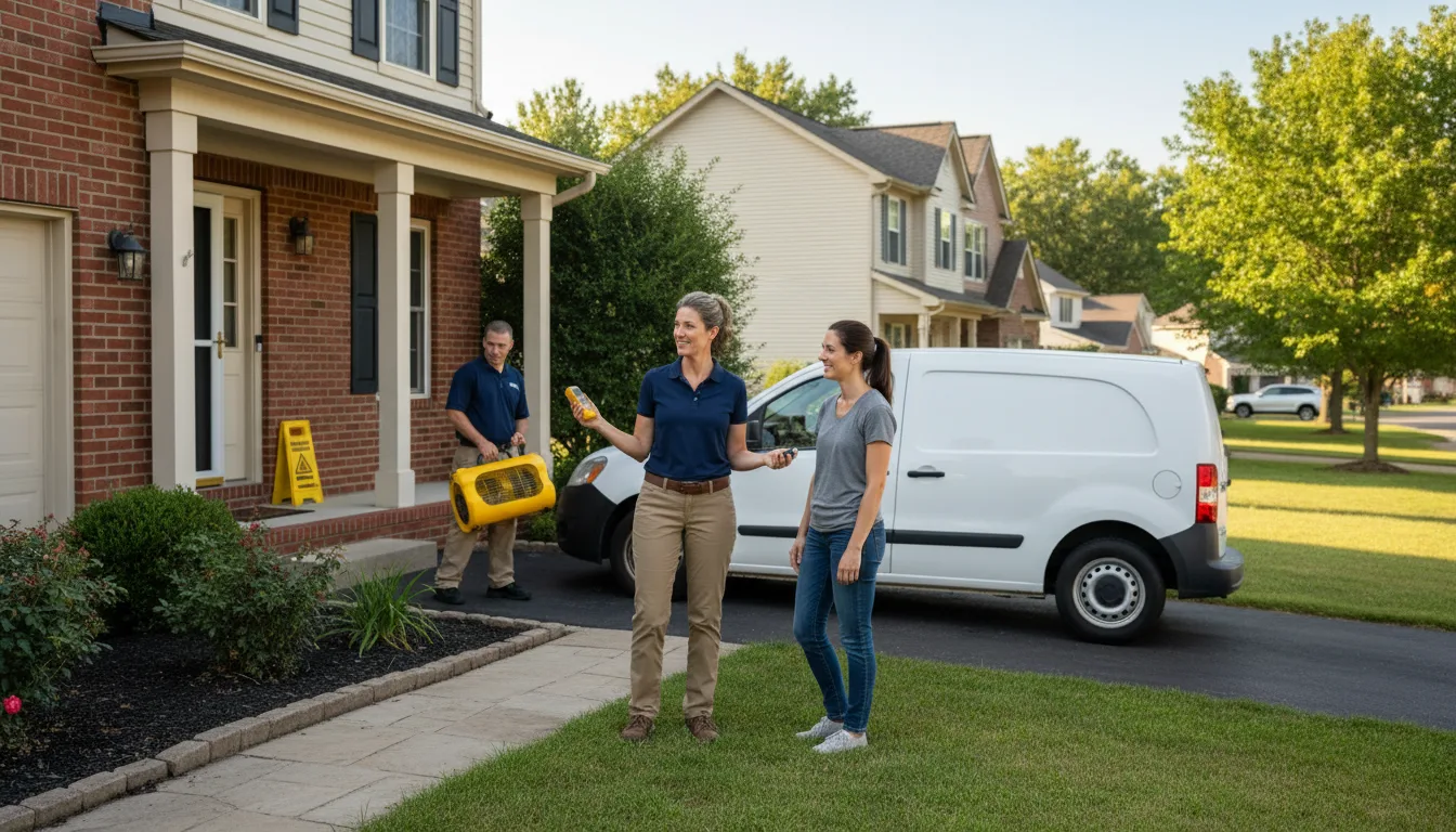 Residential water damage restoration in Richland, PA